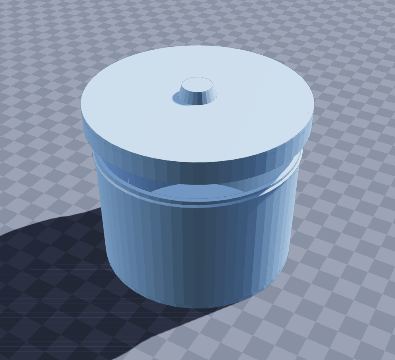 Nut and washer screw-top pot