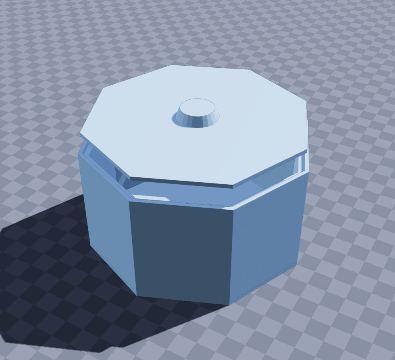 Octagon cupcake case tub
