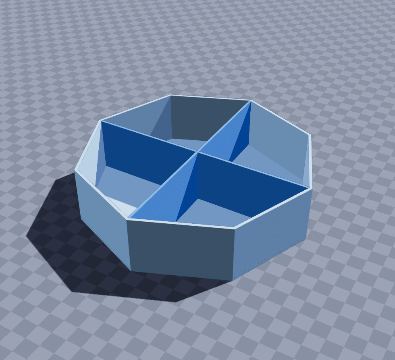 Octagon desk catch-all