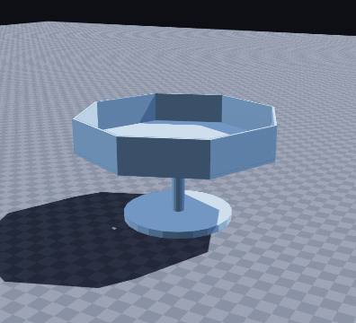 Octagon pedestal tray