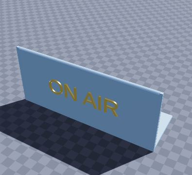 ON AIR desk sign