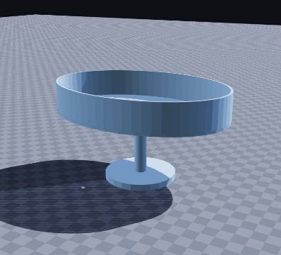 Oval pedestal tray