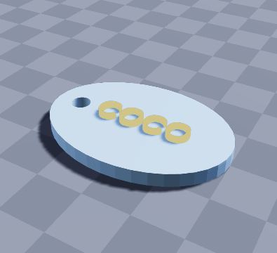 Oval pet tag