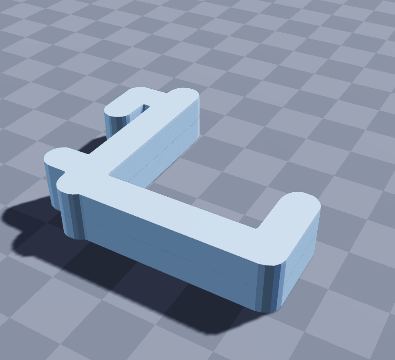 Pegboard J hook — 3D-printable model preview