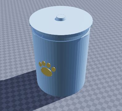 Pet treat jar with twist lid