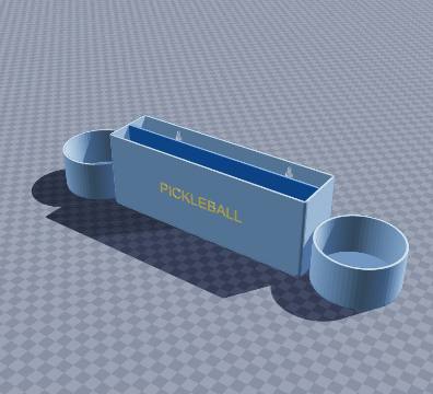 Pickleball paddle and ball wall dock