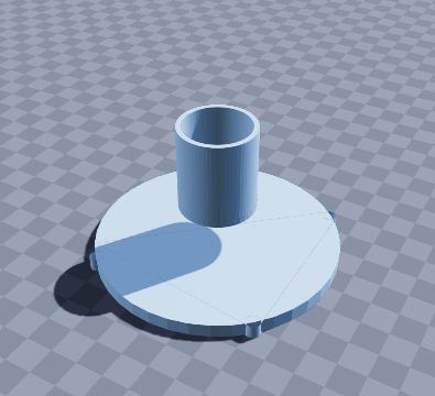 Pipe floor flange — 3D-printable model preview