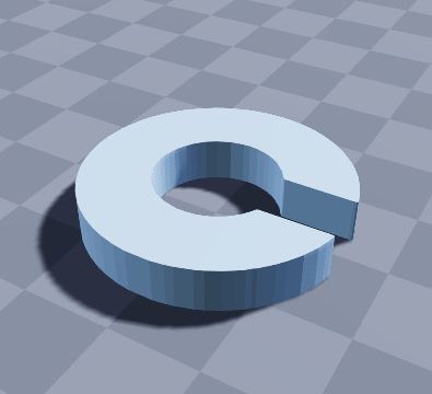 Plant stem support clip — 3D-printable model preview