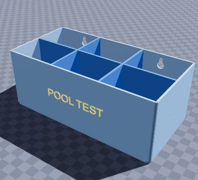 Pool and spa test-kit caddy