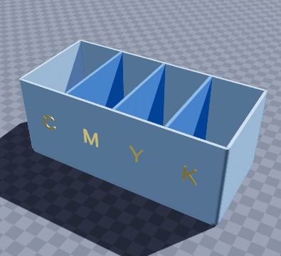 Printer ink cartridge caddy