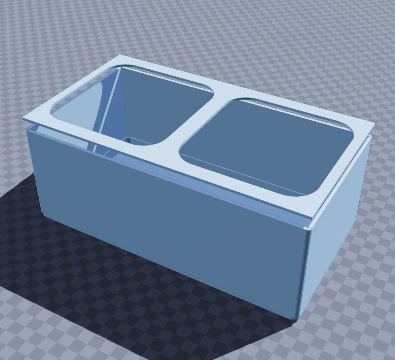 Raised double bowl stand