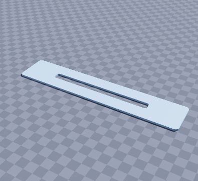 Reading guide strip — 3D-printable model preview