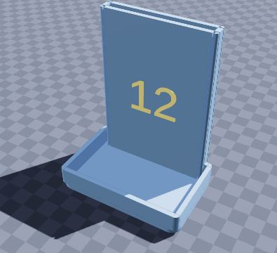 Restaurant table number stand