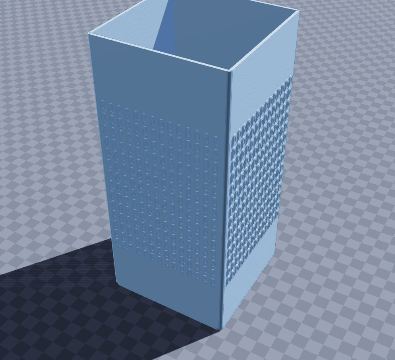 Ribbed square vase