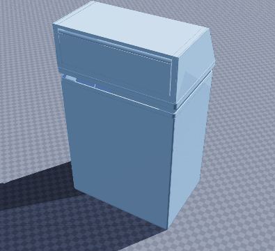 Rice bin with swing lid