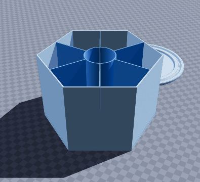 Rotating hex art station