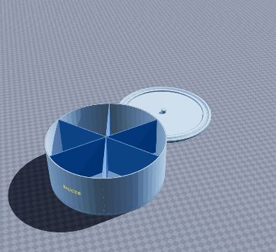 Rotating oil and sauce carousel