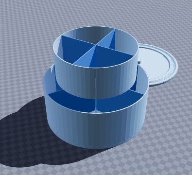Rotating two-tier vanity carousel