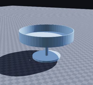 Round pedestal tray