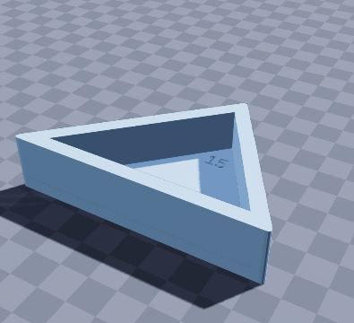 Scalene bevel triangle 15, 30, 45