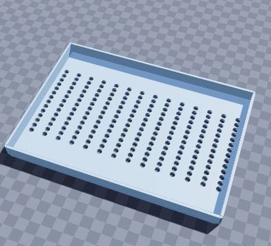 Shoe-charm pegboard tray