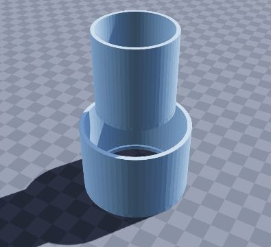 Shop vacuum hose step adapter