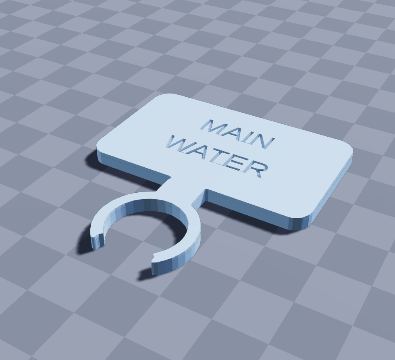 Shut-off valve pipe tag