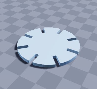 Slotted building discs