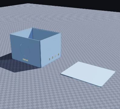Smartphone projector with focus slots