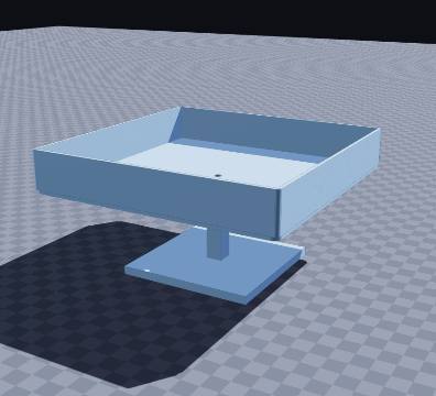 Square pedestal tray