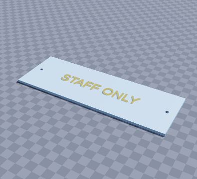 Staff only door sign