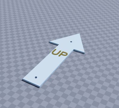 Stairs up sign