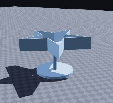 Star pedestal tray