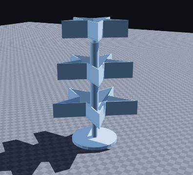 Star three-tier screw-together stand