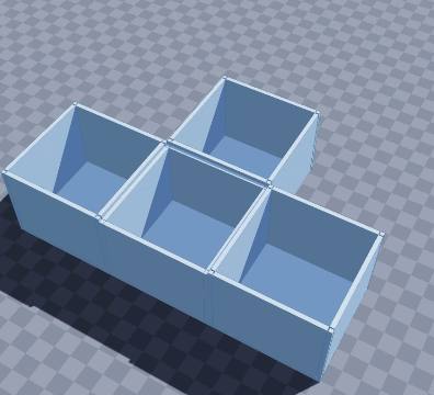 T-tetromino desk bin
