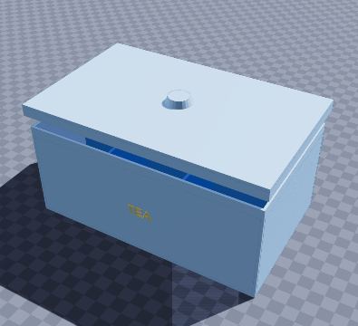 Tea bag box with lid