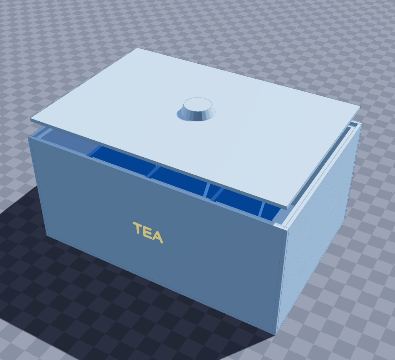 Tea bag caddy with lid