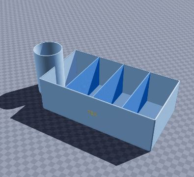 Tea station with stirrer cup