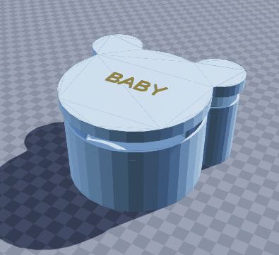 Teddy bear baby keepsake box