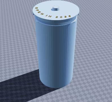 Time capsule with bayonet lid