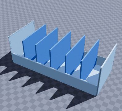 Toast rack with six slots