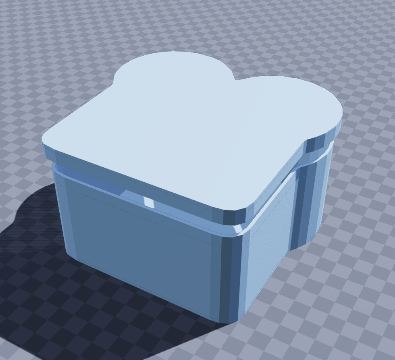 Toast-shaped sandwich box