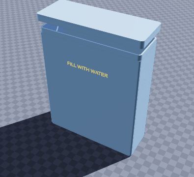 Toilet cistern displacement box