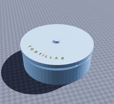 Tortilla keeper with lettered lid