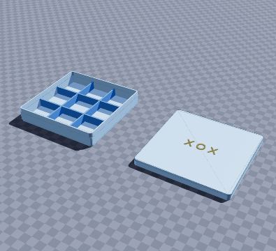 Travel tic-tac-toe tray