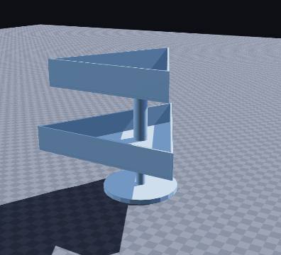 Triangle two-tier screw-together stand