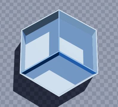 Tumbling-block hex caddy