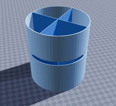 Two-tier makeup cylinder