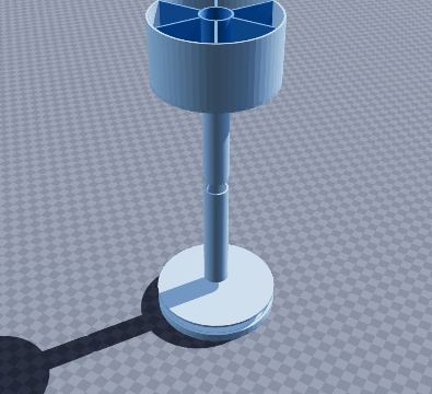 Ventilated wig stand — 3D-printable model preview