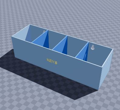 Wall key holder tray